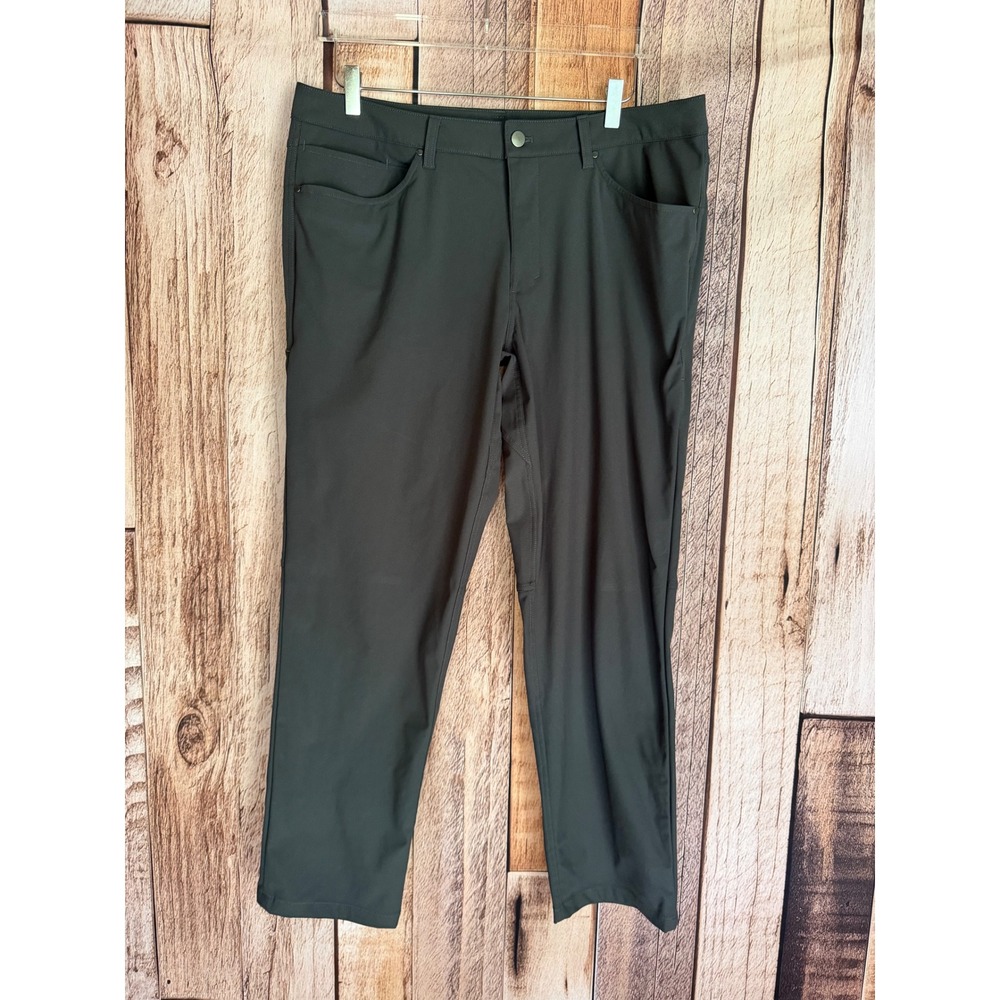 Lululemon ABC Pants 5 Pocket Stretch Performance Versatile Dark Gray Size 36